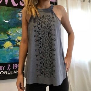 ALTARD STATE SUEDE CUTOUT TANK